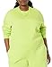 Amazon Essentials Women's Cropped Drop Shoulder Long Sleeve Sweatshirt (Available in Plus Size), Lime Green, Large