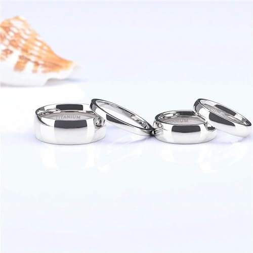 Anillo de boda de titanio plateado para el estilo diario de la mujer 6