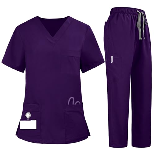Vêtements médicals Unisexe- Tenue Infirmiere Professionnelle, Tenue Aide Soignante Professionnelle, Coupe Souple Et Confortable, Tissu Respirant, Ensemble Aide...
