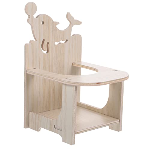 GALPADA 1Set Handmade Wooden Hamster Chair with Tray Cozy High Chair for Pets for Feeding and Relaxation Portable Compact Hamster Accessory