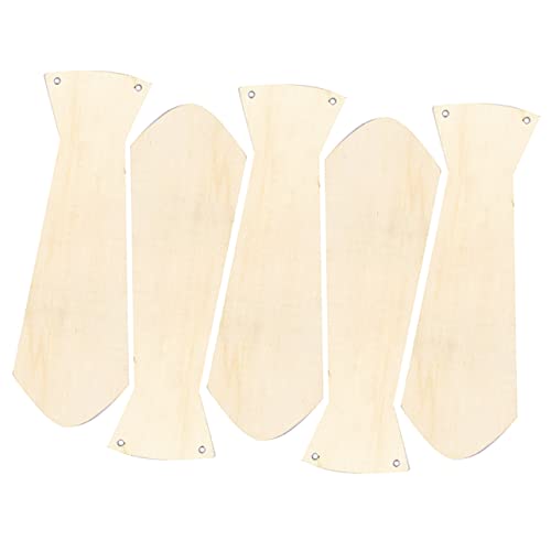 5pcs DIY Wooden Necktie for Father's Day Hand Painted Graffiti for Creative Educational Art Project Fun and Safe Painting Activity