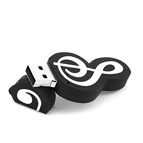 Chuyi Novelty And Cute Music Note Shape Design 64Gb Usb 2.0 Flash Drive Pen Drive Memory Stick Storage Cool Thumb Drive U Disk Gift (Black-1 Pack) #TOP5