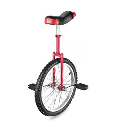 「NexPon」一輪車 18インチ スタンド付 ユニサイクル 組み立て式 競技用 大人用 子供用 スポーツ バランス感覚・体幹を鍛えられます 運動キッズ 誕生日 プレゼント (レッド)