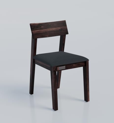 Image of DRIFTINGWOOD Liana 2-Seater Sheesham Wood Dining Table Set � in Walnut Finish with Table & 2 Cushioned Chairs � Ideal for Small Kitchens & Compact Living Spaces � Assembly Required (Gray)