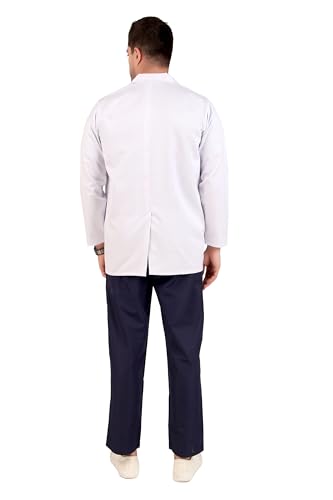 Image of Men's Lab Coat for Doctors and Medical Students| Cotton Long Sleeves Medical Apron | 3 Pockets | Uniform for Doctors
