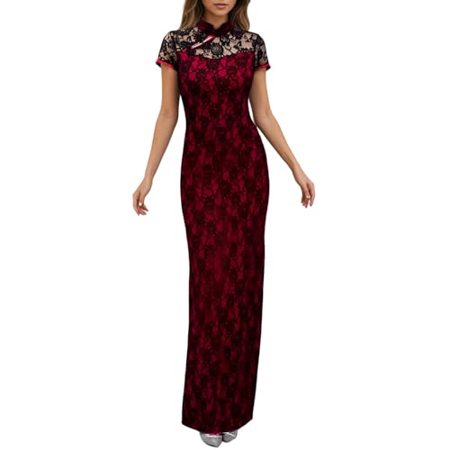 Robe de performance confortable en dentelle Qipao élégante