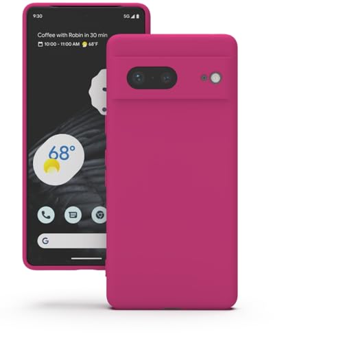 Image of YATWIN Silicone Back Case for Google Pixel 7, Soft-Touch Phone Back Cover for Google Pixel 7 - Magenta