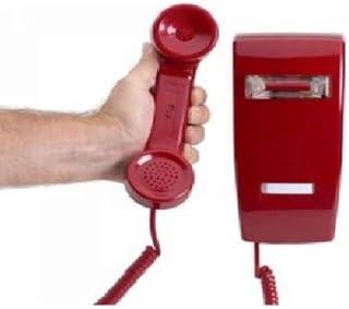 Industrial Hot Line Auto Dialer Wall Telephone (No Dialpad) - RED by HQTelecom