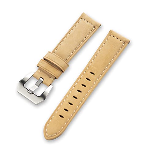Bracelet Zulu cuir 24mm marron pour montre homme style aventurier
