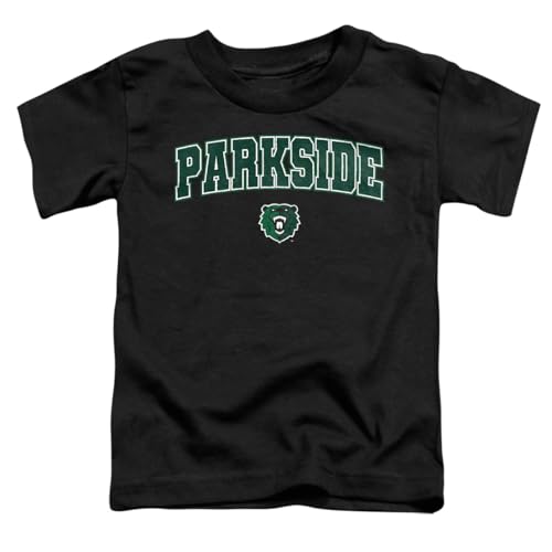 LOGOVISION University of Wisconsin - Parkside Arch Logo Black Kids T Shirt (2) for Toddler Boys and Girls, Black