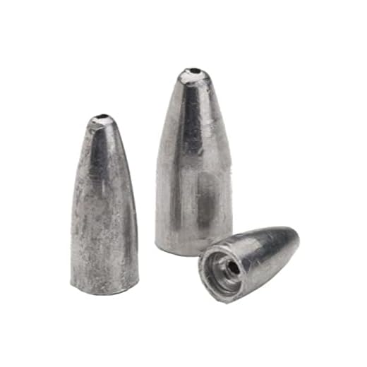 Permacolor Bullet Weights 1/4 oz Fishing Worm Weights 10 Count Bag Unpainted