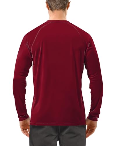 Image of Roadbox Mens UPF 50+ UV Sun Protection Shirts Outdoor Long Sleeve SPF Rash Guard for Fishing Hiking Swimming Running