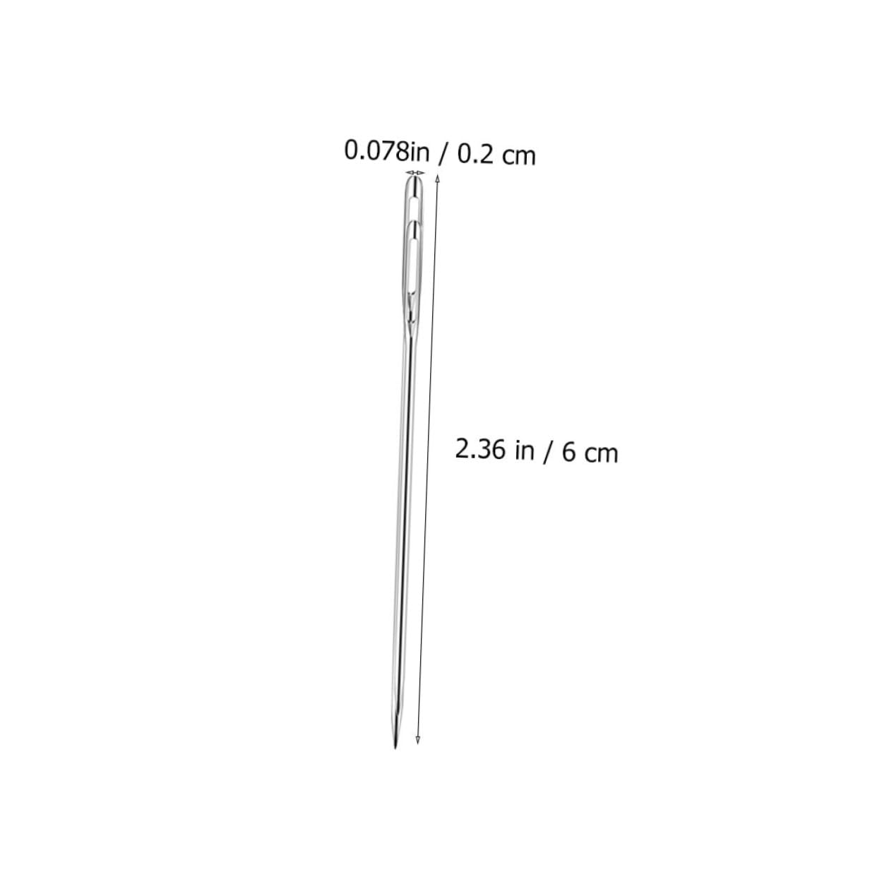 HOODANCOS Alloy Material Sewing Needles Kit 34pcs Set Large Eye Pointed Cross Stitch Needles Smooth Touch for Easy Sewing