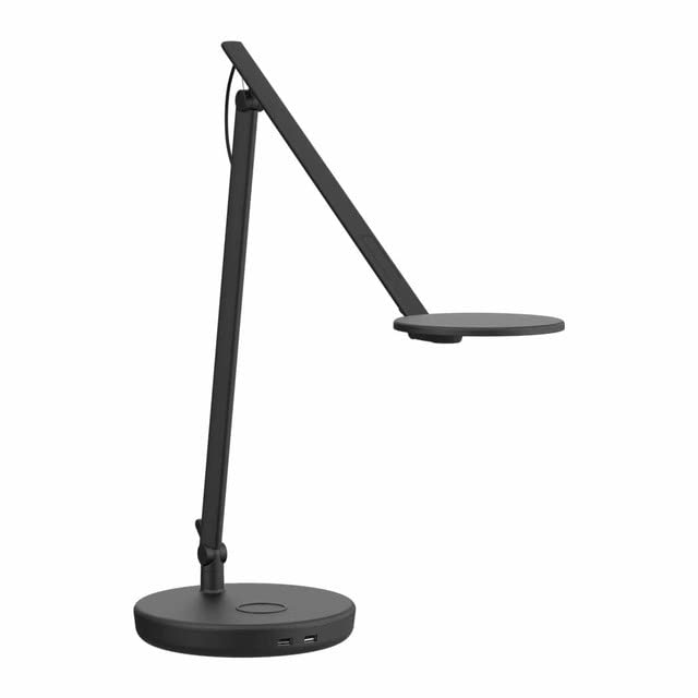 Humanscale Nova XL Desk Lamp with Wireless Charging Base (Jet Bla...