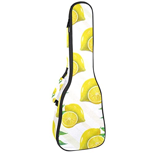 Sac à dos ukulélé de concert au motif citron pour sorties et voyages