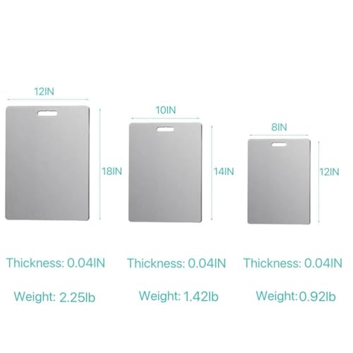2026 Upgraded Titanium Cutting Board for Kitchen, Extra Thick 100% Pure Titanium Chopping Board, Double-Sided Food-Grade Board with Scratch-Resistant Surface & Smooth Rounded Edges(14×10IN) - image 9