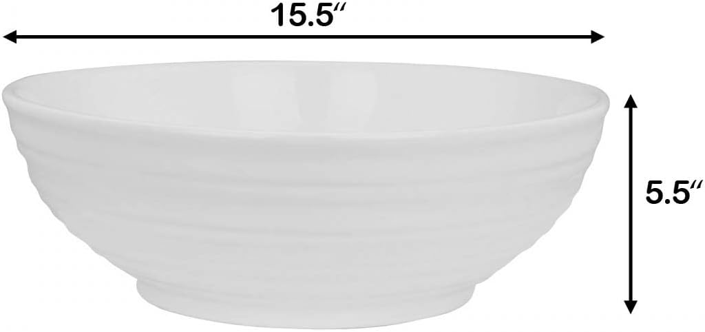 Renovators Supply Manufacturing Cassini 15.5" Round White Countertop Vessel Bathroom Sink, Porcelain, Above Counter