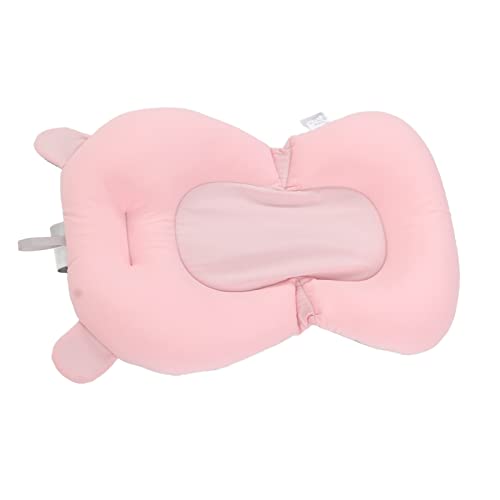 Image of Baby Bath Seat Cushion, Infant Bath Supporter Soft Adjustable Fixation for Toddler for Bathroom (Pink Bear)