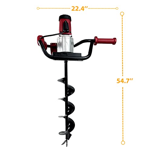 Jackchen Electric Post-Hole Digger With Storage Bag, Earth Auger Drill, 6-Inch With 4-Inch Auger Bit Earth Auger With Carry Bag #TOP6
