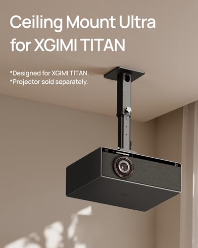 Image of XGIMI TITAN Dual Laser 4K Home Projector and Ceiling Mount, Professional-Grade 5000 Lumens, 0.78'' HEP Imaging Chip, 1.2-1.8:1 Optical Zoom, 5,000,000:1 Dynamic Contrast Ratio