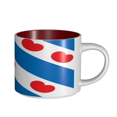 Keramiktasse mit friesischer Flagge, große Cpacity-Kaffeetassen für...