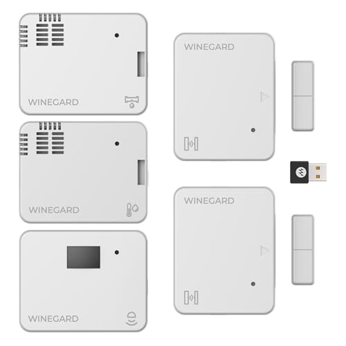 Image of Winegard HS‑K001 RV Halo Sensor Pack - Contact, Temp, Humidity, Water, PIR Motion Sensors - Bluetooth Dongle - Multi‑Sensor Kit for RV Halo Smart System