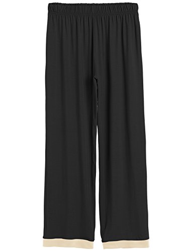 Latuza Women's V-neck Short Sleeves Pajama Set S Black - Thumbnail 2