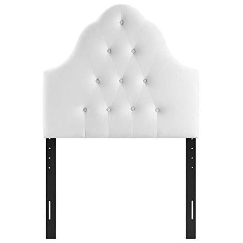 Modway Sovereign Twin Diamond Tufted Performance Velvet Headboard, White #TOP3