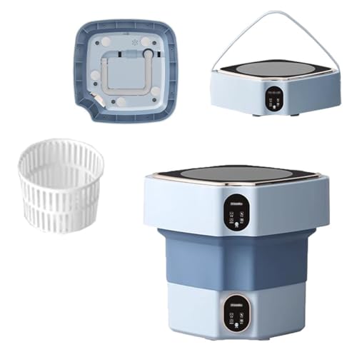 Mini Foldable Washing Machine 12X12X13in Portable Washer 17L Capacity Convenience And Efficiency For Camping, Travelling, Apartment & Tiny Spaces(Blue)