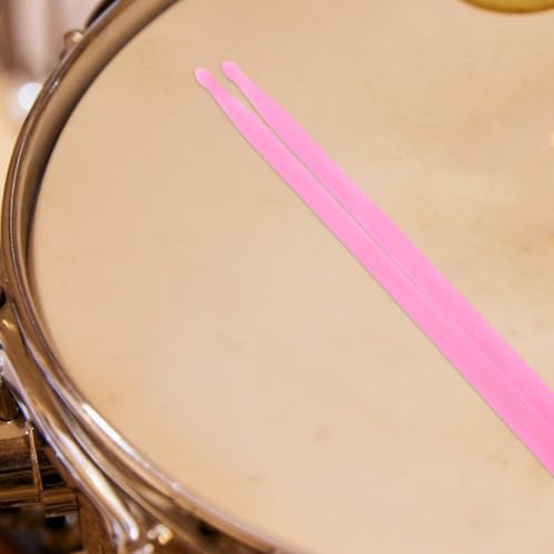 Baquetas para percusión de nylon fluorescentes rosas miniatura 7