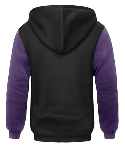 Image of SCODI Hoodies for Men Heavyweight Fleece Sweatshirt Zip Up Thick Jacket
