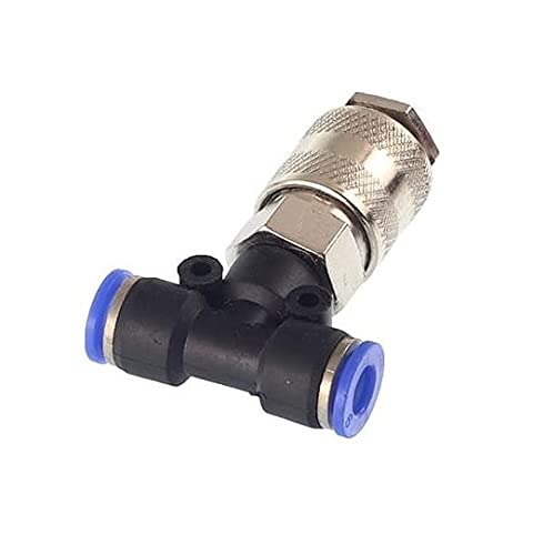 Druckluft Set Schwarz 5m Spiralschlauch Ausblaspistole LKW Auto PKW Boot, Druckluftschlauch, Maximaler Druck 13 BAR，Werkzeug für Metallarbeiter, Garagen, Werkstätten, Sprühmaler und Heimwerker usw