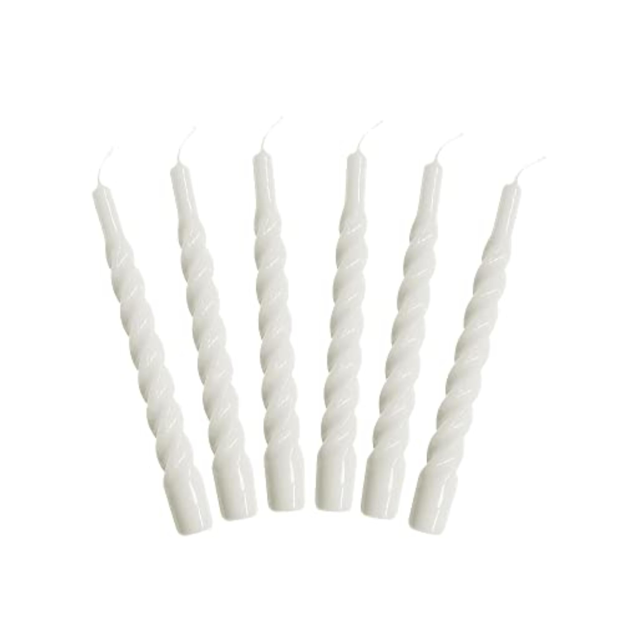 Candles with a Twist White Twisted Lacquered Candles