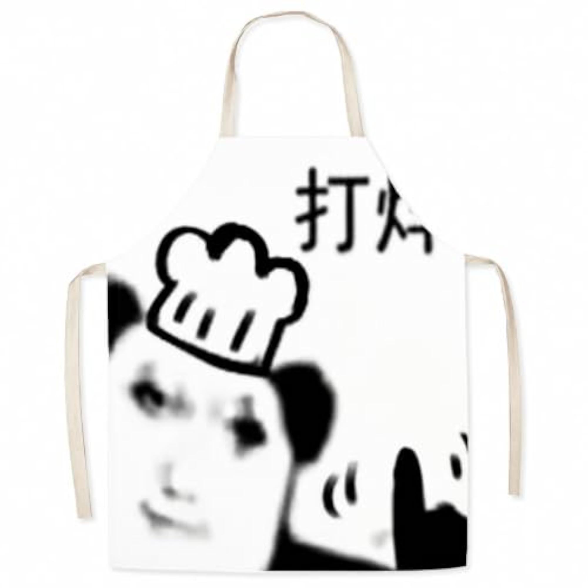 Cartoon Print Waterproof Kitchen Apron with Hand Wipe