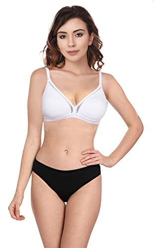 Image of Wirefree Non-Padded Teenager Backless Bra Panty Set for Women /Girls.