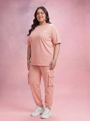 Image of Kepa Plus Size Summer Co Ord Set for Women | Top and Lower Set with Stretchable Waistband | Stylish Airport Outfit for Women | Western Track Suit Co-Ord Set for Casual Wear