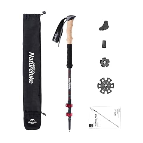 Naturehike Carbon Fiber Trekking Poles with Cork Handle Cover