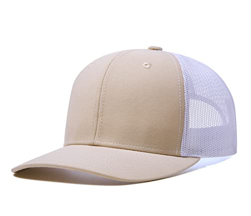 Image of Quanhaigou Trucker Hat - Mesh Snap Back - Unisex Adjustable Baseball Cap - Outdoor Hats for Men Women