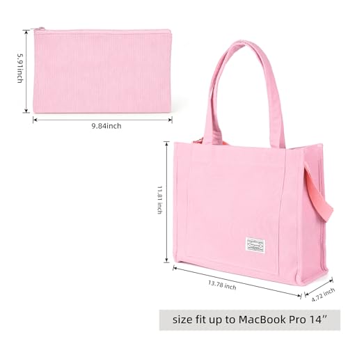 Image of Valleycomfy Corduroy Tote Bag for Women Travel Crossbody Bag Purse Women Shoulder Bags Work Handbags Everyday Hobo Bag