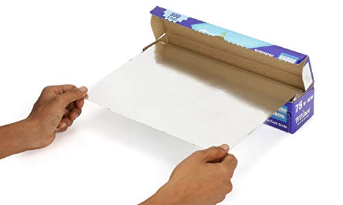 Image of Freshee Aluminium Foil for Wrapping Food 22mtrs Silver Foil Roll Disposable Foil for Food Parcel 66000sqcm, Pack of 2