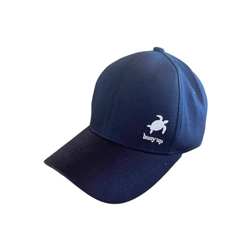 Buoy Up - Baseball Cap, Adjustable Cap with Buckle Closure - Eco-Friendly Recycled Cotton for Men and Women (Navy Blue)
