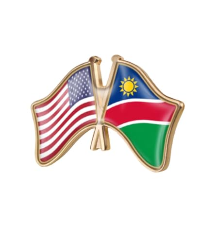 Image of World Most Countries Single Pin Brooch Badge United States USA America and Other Countries Cross Friendship Pin Badge for Men Women