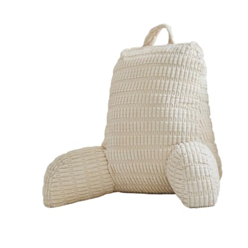 #N/A/a Almohada de Lectura Cojín de Respaldo Soporte Cervical Reposacabezas Respaldo Ergonómico Tela Suave Adecuada para Adultos Niños Dormitorio Apartamento, Beige, Individual