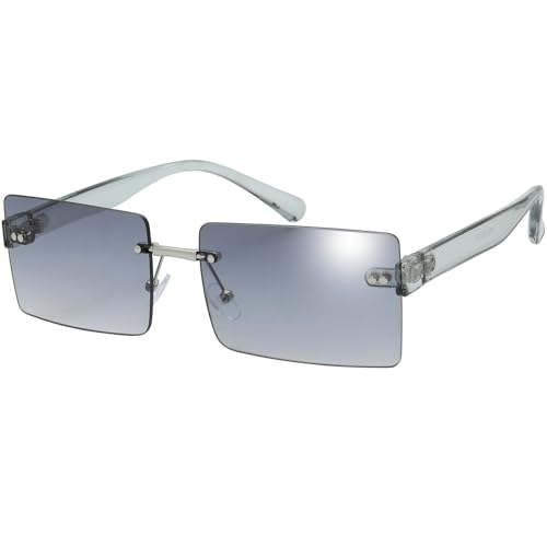 Image of The Fresh Minimalist Small Rectangular Sunglasses Clear Eyewear - Exquisite Packaging