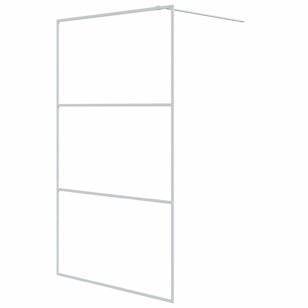 Parete Doccia Walk in Bianca 115x195 cm Vetro Trasparente ESG,Parete per Doccia Walk-in,Parete Doccia,Componenti Doccia,Pareti Doccia-152123