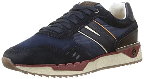 Lumberjack Nolan, Scarpe con Lacci Uomo, Navy Blue/Beige/Orange, 41 EU