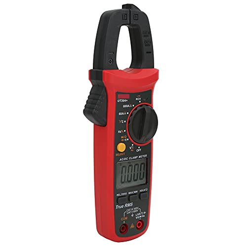 Digital Clamp Meter, AC or DC Voltage Tester Clamp Meter, True RMS Multimeter with Capacitance Temperature NCV, Lightweight Portable for Circuit Power Equipment Maintenance