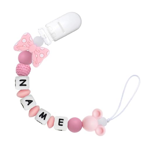 Personalized Pacifier Clip with Name for Baby Boy Girls,Customized Pacifier Holder Gift for Newborn (B)