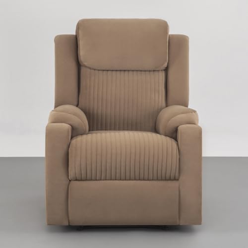 Image of Sleepyhead RX6 Designed by Duroflex - Single Seater Suede Fabric Recliner (Mocha Brown) |3 Modes of Comfort |High Back Rest for Extra Neck & Lumbar Support |Premium Pocket Springs for Plush Feeling