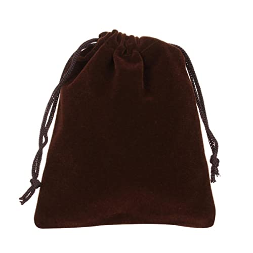 MUNACRAFT 1PC flanelle cordon poche petit sac de rangement dés cadeau bijoux organisateur fête de noël pochette cadeau sac-café